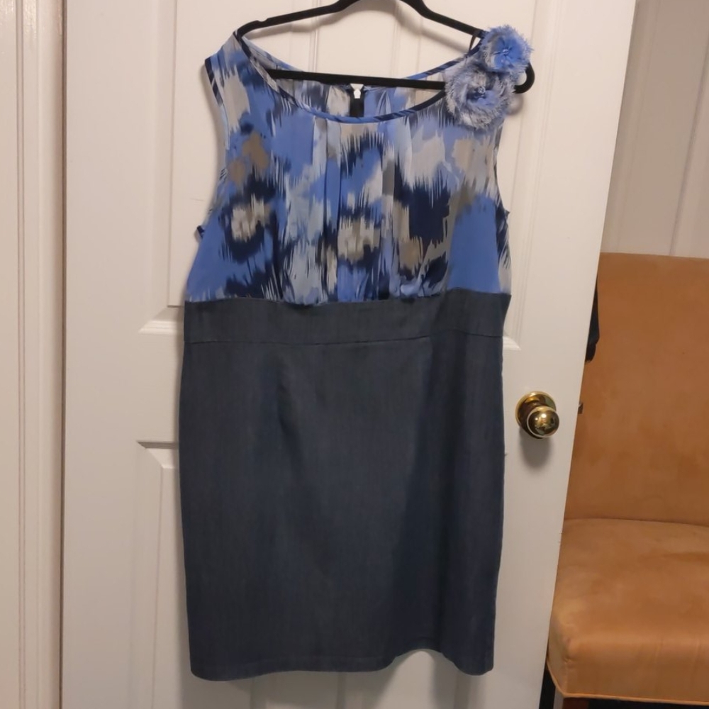 Jean and chiffon dress